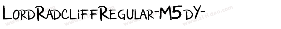 LordRadcliffRegular-M5dY字体转换
