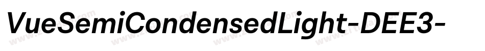 VueSemiCondensedLight-DEE3字体转换