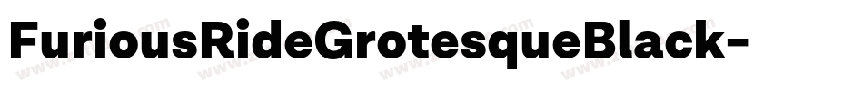 FuriousRideGrotesqueBlack字体转换