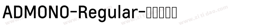 ADMONO-Regular字体转换