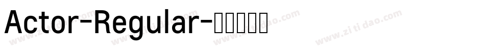 Actor-Regular字体转换