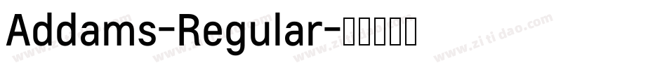 Addams-Regular字体转换