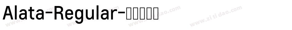Alata-Regular字体转换
