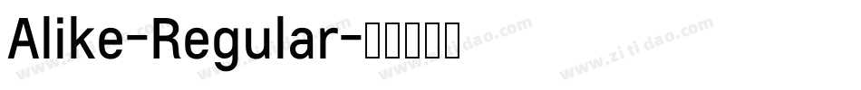 Alike-Regular字体转换