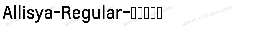 Allisya-Regular字体转换