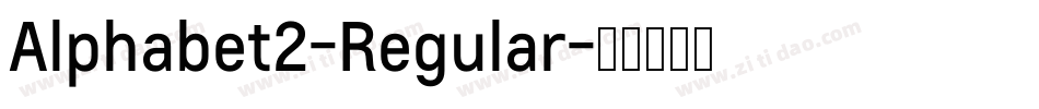 Alphabet2-Regular字体转换