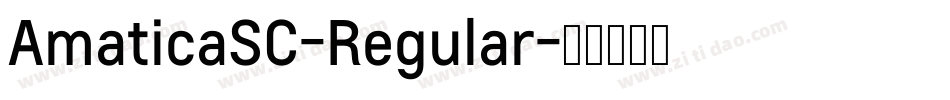 AmaticaSC-Regular字体转换