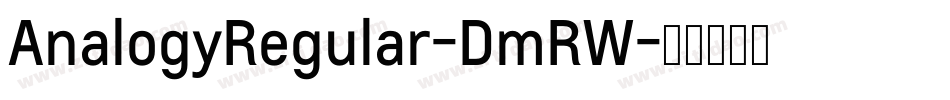 AnalogyRegular-DmRW字体转换