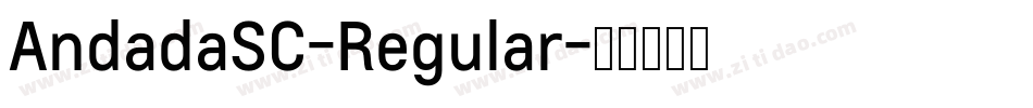 AndadaSC-Regular字体转换