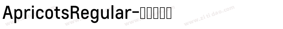 ApricotsRegular字体转换