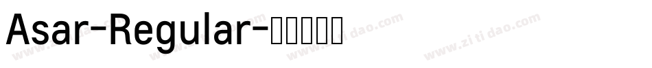Asar-Regular字体转换