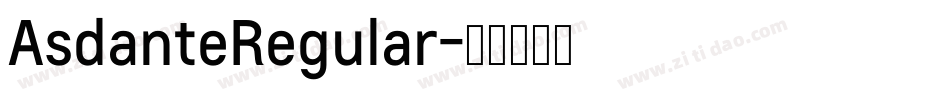 AsdanteRegular字体转换