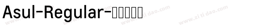 Asul-Regular字体转换