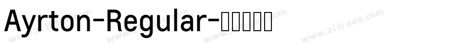 Ayrton-Regular字体转换