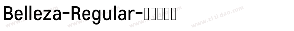 Belleza-Regular字体转换