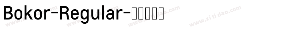 Bokor-Regular字体转换