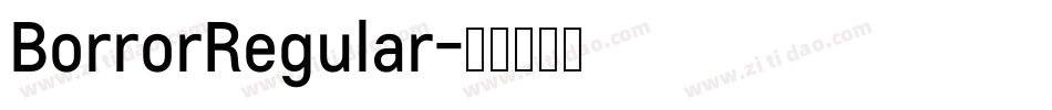 BorrorRegular字体转换