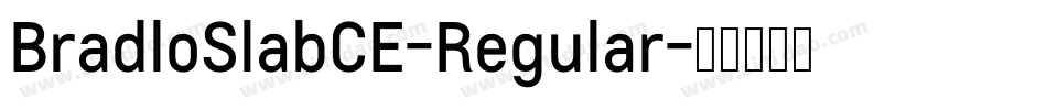 BradloSlabCE-Regular字体转换