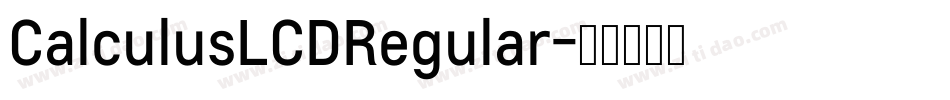 CalculusLCDRegular字体转换