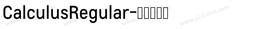 CalculusRegular字体转换