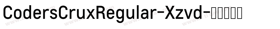 CodersCruxRegular-Xzvd字体转换