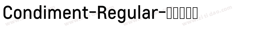 Condiment-Regular字体转换