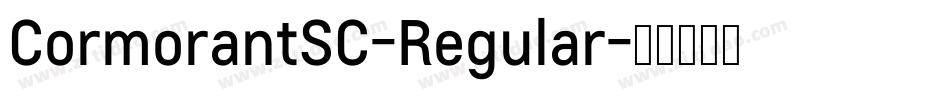 CormorantSC-Regular字体转换