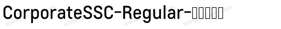 CorporateSSC-Regular字体转换