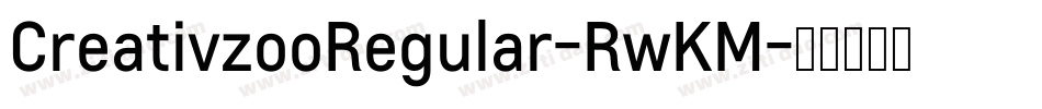 CreativzooRegular-RwKM字体转换