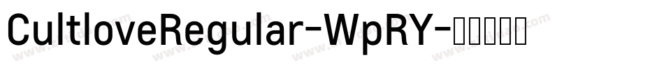 CultloveRegular-WpRY字体转换