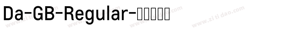 Da-GB-Regular字体转换