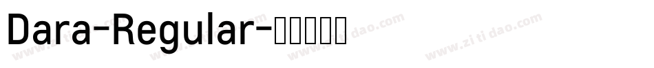 Dara-Regular字体转换