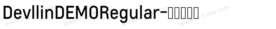 DevllinDEMORegular字体转换