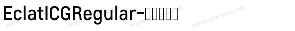 EclatICGRegular字体转换