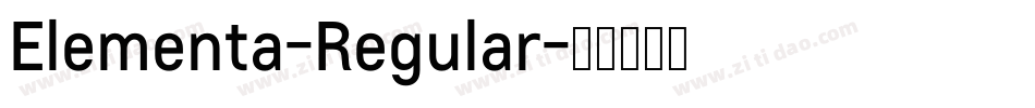 Elementa-Regular字体转换