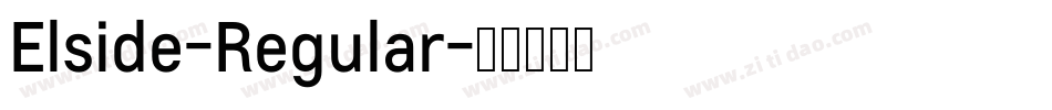 Elside-Regular字体转换