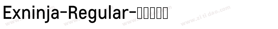 Exninja-Regular字体转换