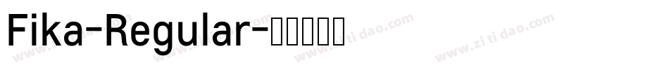 Fika-Regular字体转换