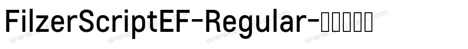 FilzerScriptEF-Regular字体转换