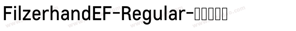 FilzerhandEF-Regular字体转换