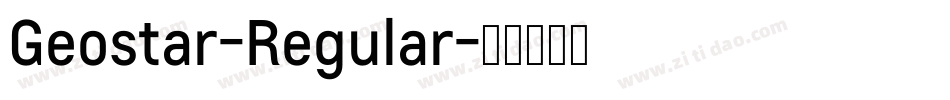 Geostar-Regular字体转换