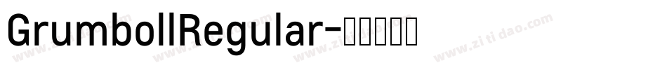 GrumbollRegular字体转换