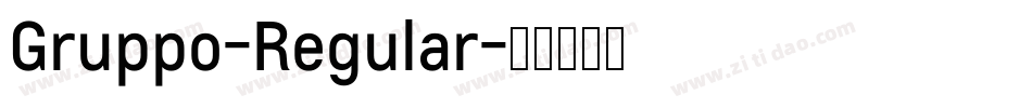 Gruppo-Regular字体转换