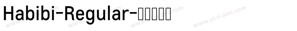 Habibi-Regular字体转换