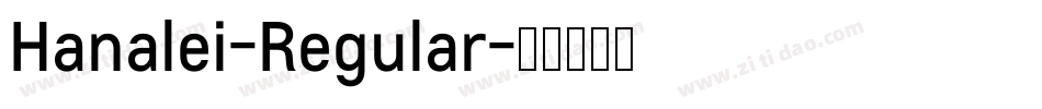 Hanalei-Regular字体转换