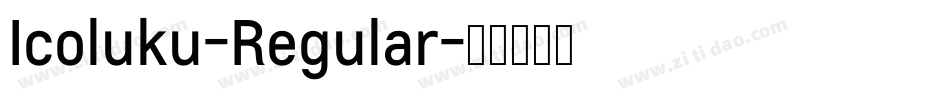 Icoluku-Regular字体转换