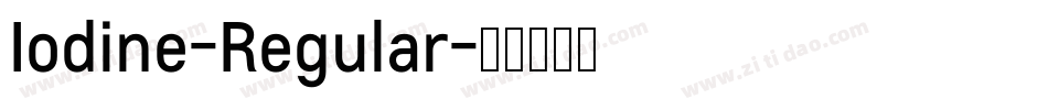 Iodine-Regular字体转换