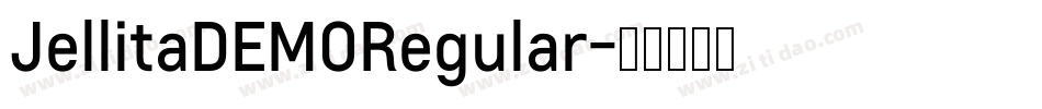 JellitaDEMORegular字体转换