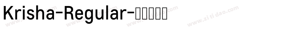 Krisha-Regular字体转换