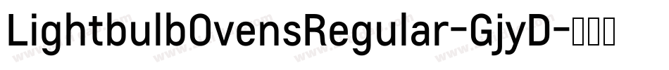 LightbulbOvensRegular-GjyD字体转换